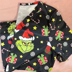 Grinch scrub top